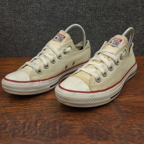 Converse Chuck Taylor All Star Low Sneakers Womens 7 Off White Canvas Casual - Picture 5 of 13